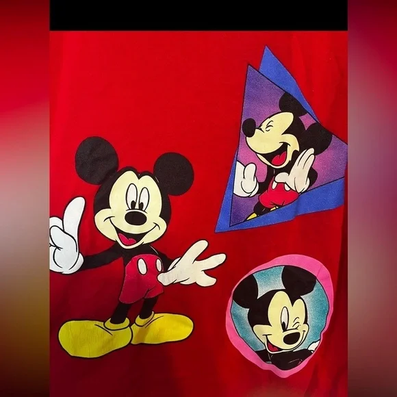 Vintage 90s Disney Mickey Mouse crewneck pullover sweatshirt size large - Picture 3 of 3